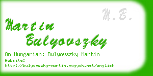 martin bulyovszky business card